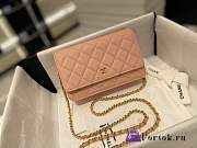 Fortok Chanel Woc Wallet On Chain Bag Pink 19.5x12x3.5cm - 1