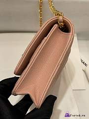 Fortok Chanel Woc Wallet On Chain Bag Pink 19.5x12x3.5cm - 5