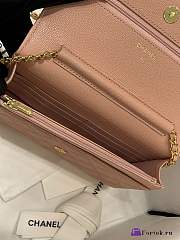 Fortok Chanel Woc Wallet On Chain Bag Pink 19.5x12x3.5cm - 2