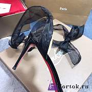 Fortok Christian Louboutin Miragirl Miragirl Ankle-Wrap Red Sole Pumps Black - 2