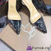 Fortok Christian Louboutin Miragirl Miragirl Ankle-Wrap Red Sole Pumps Black - 3