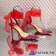 Fortok Christian Louboutin Miragirl Miragirl Ankle-Wrap Red Sole Pumps Red - 1