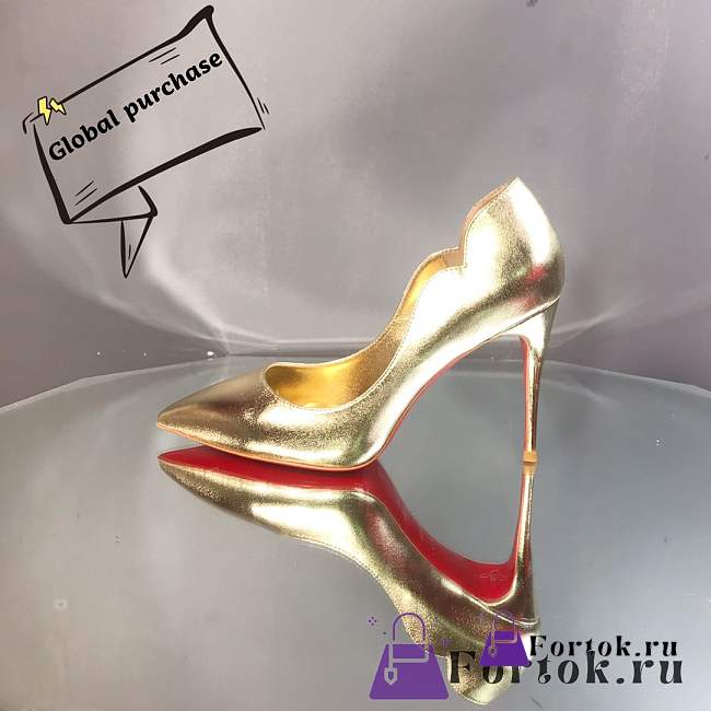 Fortok Christian Louboutin Gold Hot Chick Heels - 1