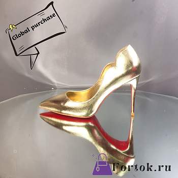 Fortok Christian Louboutin Gold Hot Chick Heels