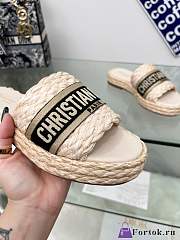 Fortok Jute-Colored Embroidered Raffia and Cotton Black - 3