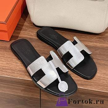 Fortok Hermes Oran Sandals Silver