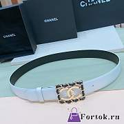 Fortok Chanel Double-sided Belt White - 1