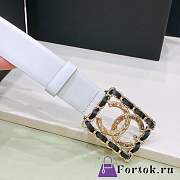 Fortok Chanel Double-sided Belt White - 3