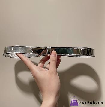 Fortok Prada Belt Silver