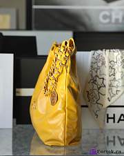 Fortok Chanel 22s Hobo Bag Yellow Gold Buckle 35x37x7cm - 3