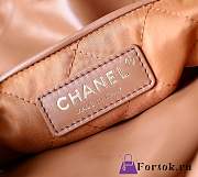 Fortok Chanel 22s Hobo Bag Brown Gold Buckle 35x37x7cm - 5