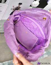 Fortok Chanel 22s Hobo Bag Purple Gold Buckle 35x37x7cm - 4