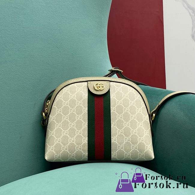 Fortok Gucci Ophidia Shoulder Bag Beige and White GG Supreme Canvas  - 1