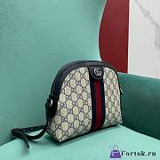 Fortok Gucci Ophidia Shoulder Bag Beige and Blue GG Supreme Canvas  - 6