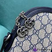 Fortok Gucci Ophidia Shoulder Bag Beige and Blue GG Supreme Canvas  - 5