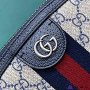 Fortok Gucci Ophidia Shoulder Bag Beige and Blue GG Supreme Canvas  - 4