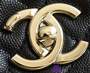 Fortok Chanel Coco Handle Bag Black Caviar Lizard Lining  - 3