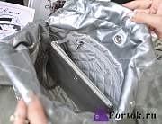 Fortok Chanel 22s Silver Hobo Bag Silver Buckle 35x37x7cm - 2