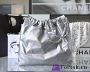 Fortok Chanel 22s Silver Hobo Bag Silver Buckle 35x37x7cm - 3