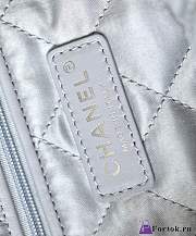 Fortok Chanel 22s Silver Hobo Bag Silver Buckle 35x37x7cm - 5