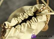 Fortok Chanel 23s Hobo Mini Bag Yellow Gold Buckle 19x20x6cm - 5