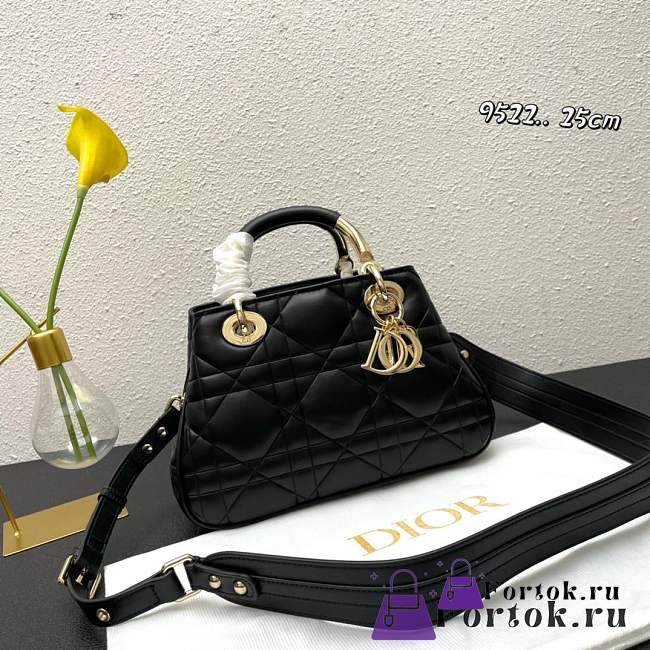 Fortok Dior Lady Bag Black 9522 25x14x10cm - 1
