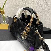 Fortok Dior Lady Bag Black 9522 25x14x10cm - 5