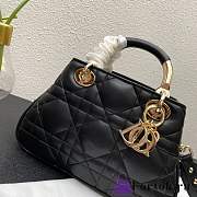 Fortok Dior Lady Bag Black 9522 25x14x10cm - 4
