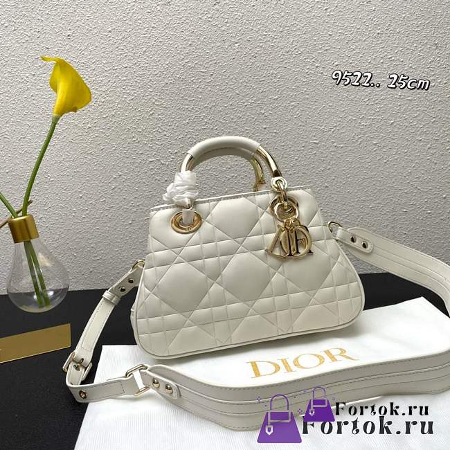 Fortok Dior Lady Bag White 9522 25x14x10cm - 1