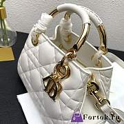 Fortok Dior Lady Bag White 9522 25x14x10cm - 5