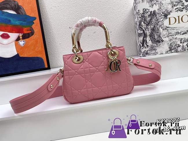 Fortok Dior Lady Bag Pink 9522 25x14x10cm - 1