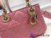 Fortok Dior Lady Bag Pink 9522 25x14x10cm - 3