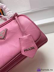 Fortok Prada Antique Nappa Leather Multi-pocket Top Handle Bag Pink - 3