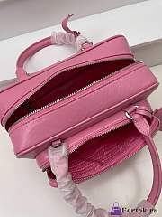 Fortok Prada Antique Nappa Leather Multi-pocket Top Handle Bag Pink - 5