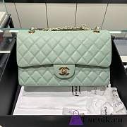 Fortok Chanel Classic Flap Bag Light Green 25cm - 1
