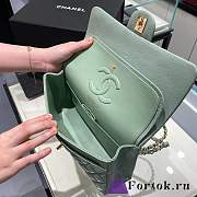 Fortok Chanel Classic Flap Bag Light Green 25cm - 2