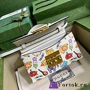 Fortok Gucci Padlock Gucci Animal Print Mini Bag White - 3