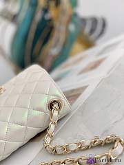 Fortok Chanel Classic Flap Bag Iridescent Ivory 17cm - 5