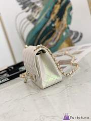 Fortok Chanel Classic Flap Bag Iridescent Ivory 17cm - 4