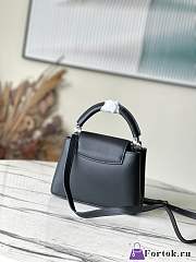 Fortok Louis Vuitton Capucines Bag Black M51783 21x14x8cm - 5