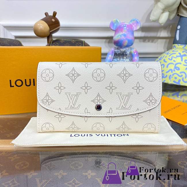 Fortok Louis Vuitton Zippy Wallet White M60177 12×19×2cm - 1