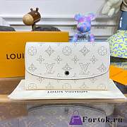 Fortok Louis Vuitton Zippy Wallet White M60177 12×19×2cm - 1