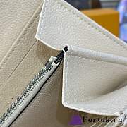 Fortok Louis Vuitton Zippy Wallet White M60177 12×19×2cm - 5