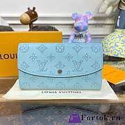 Fortok Louis Vuitton Zippy Wallet Blue M60144 12×19×2cm - 1