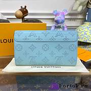 Fortok Louis Vuitton Zippy Wallet Blue M60144 12×19×2cm - 4