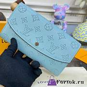 Fortok Louis Vuitton Zippy Wallet Blue M60144 12×19×2cm - 3