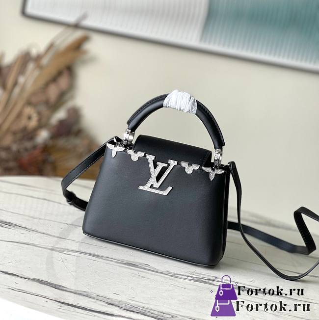Fortok Louis Vuitton Capucines Bag Black M51783 21x14x8cm - 1