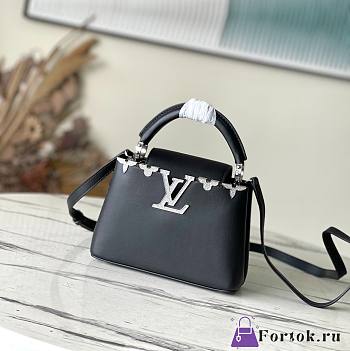 Fortok Louis Vuitton Capucines Bag Black M51783 21x14x8cm