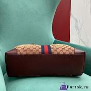 Fortok Gucci Ophidia GG Medium Tote Bag Beige/Burgundy 38x28x14cm - 6