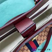 Fortok Gucci Ophidia GG Medium Tote Bag Beige/Burgundy 38x28x14cm - 5